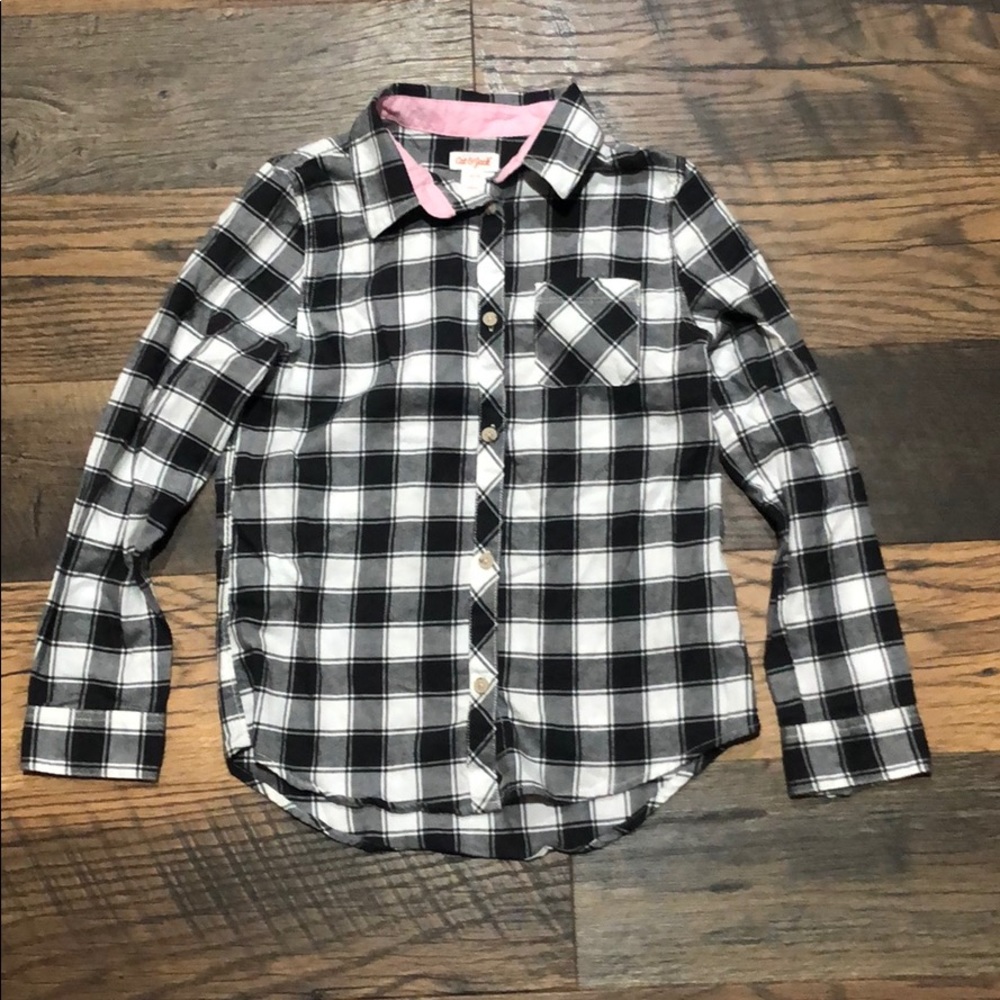 Button down plaid shirt